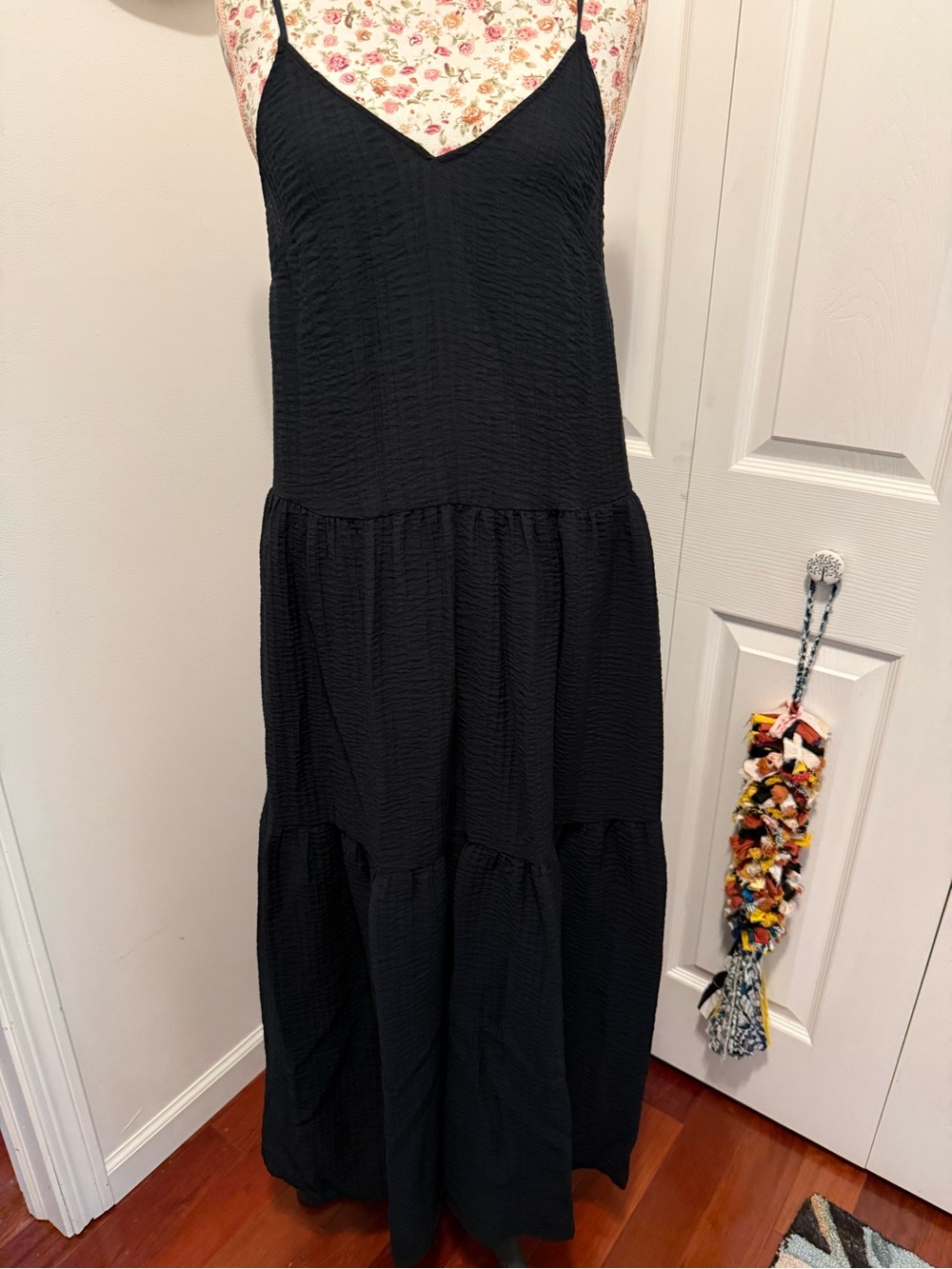 Black Tiered Maxi Slip Dress - A New Day